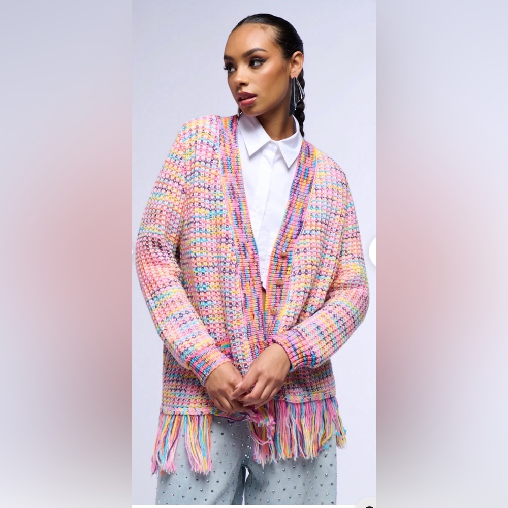 Akira Multicolor Knit Women’s Sweater